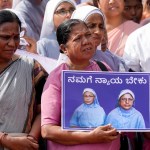A protest by nuns, priests, Christian leaders, and supporters against the arrest of two nuns on allegations of forcible conversion and trafficking in India.