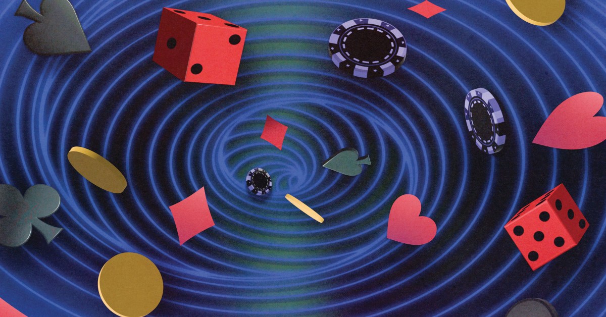 illustration with gambling elements