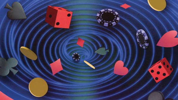 illustration with gambling elements