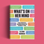 The book cover on a pink background.