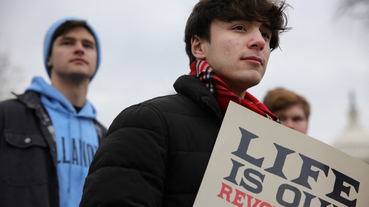 young men at pro-life march washington dc