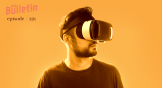 Man wearing VR goggles.