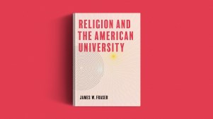 The book cover on a pink background.