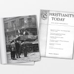 A 1957 Christianity Today magazine and a photo of a captured Soviet tank in Hungary.