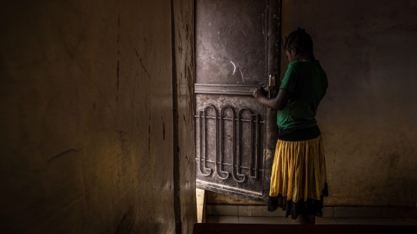 A 12 year old Nigerian girl who escaped the Boko Haram insurgency in 2019.