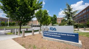 Sign in front of FDA headquarters in Silver Spring, Maryland.