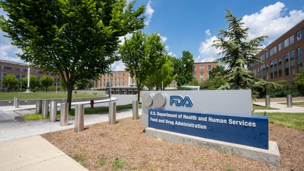 Sign in front of FDA headquarters in Silver Spring, Maryland.