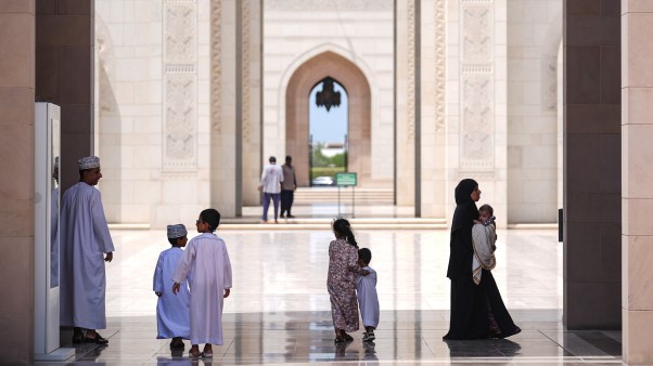 A view of Sultan Qaboos Grand Mosque in Muscat, Oman on August 30, 2025.