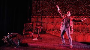 A photo of the actors on stage during the performance.