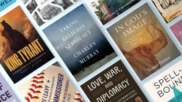 A layout of several books.