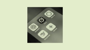 AI chatbot apps on a phone screen.