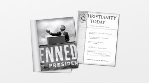 An image of JFK and a 1960 cover of CT Magazine.