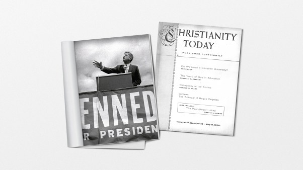 An image of JFK and a 1960 cover of CT Magazine.