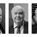Left to right: Bill Murchison, John Lennox, and Dick Cheney.