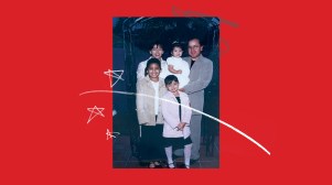 A family photo of the Gonzalez family from 2003.
