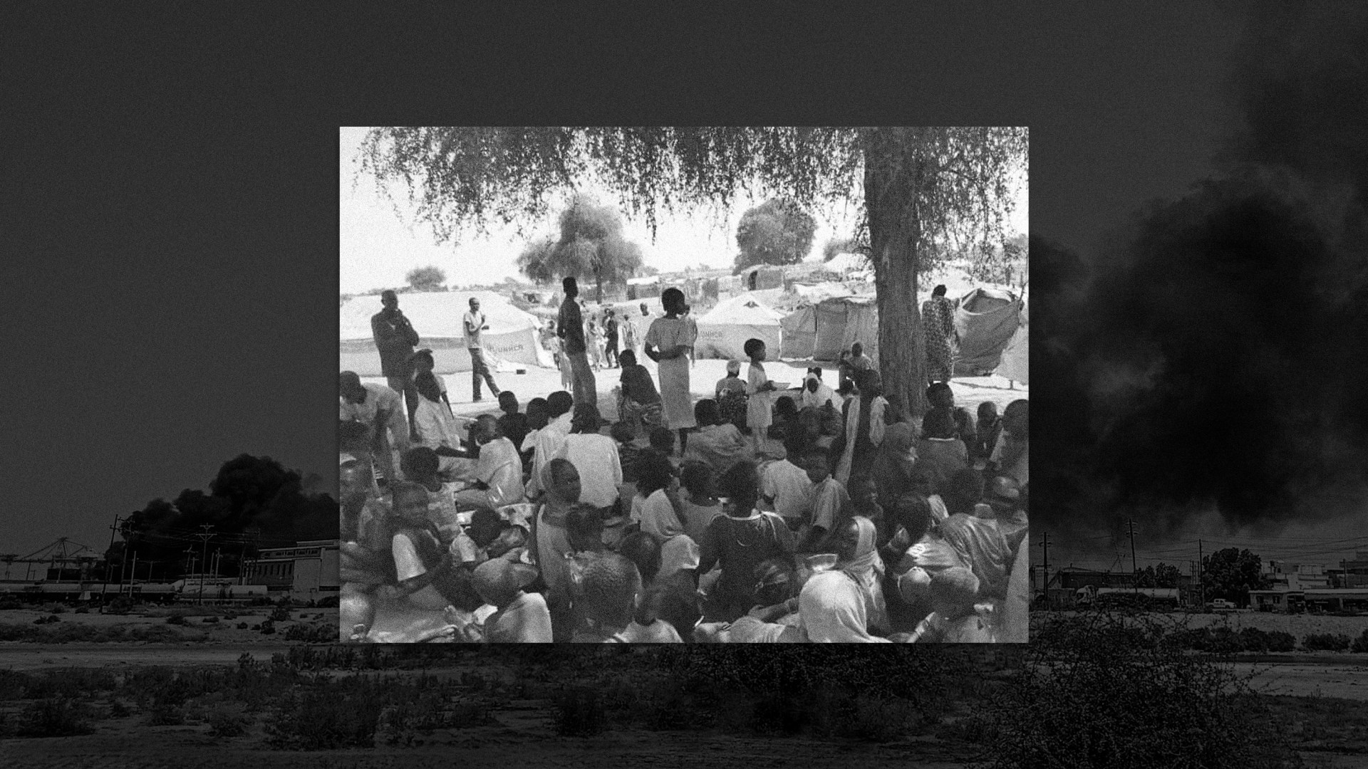 Displaced Sudanese Christians meeting for prayer.