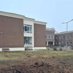 Damages to Kyiv Christian Academy from a Russian drone strike.