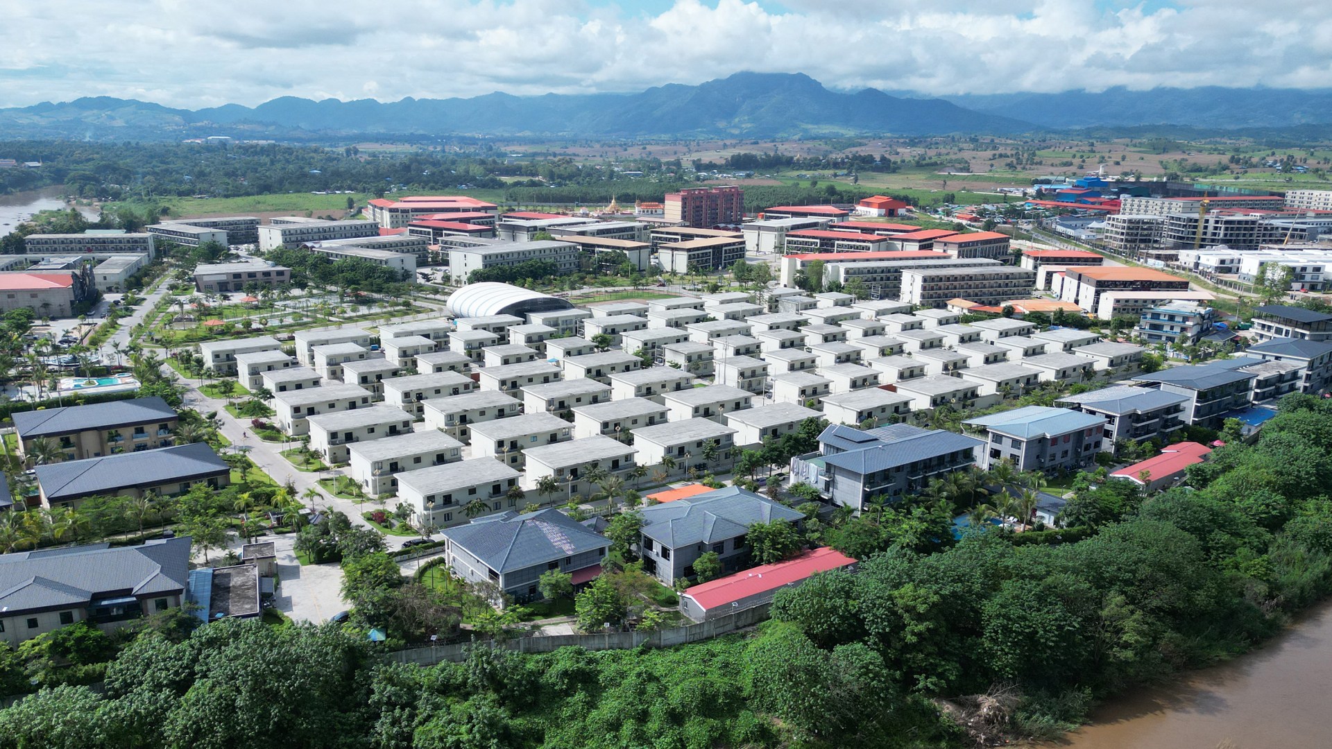 The KK Park complex in Myanmar's eastern Myawaddy township.