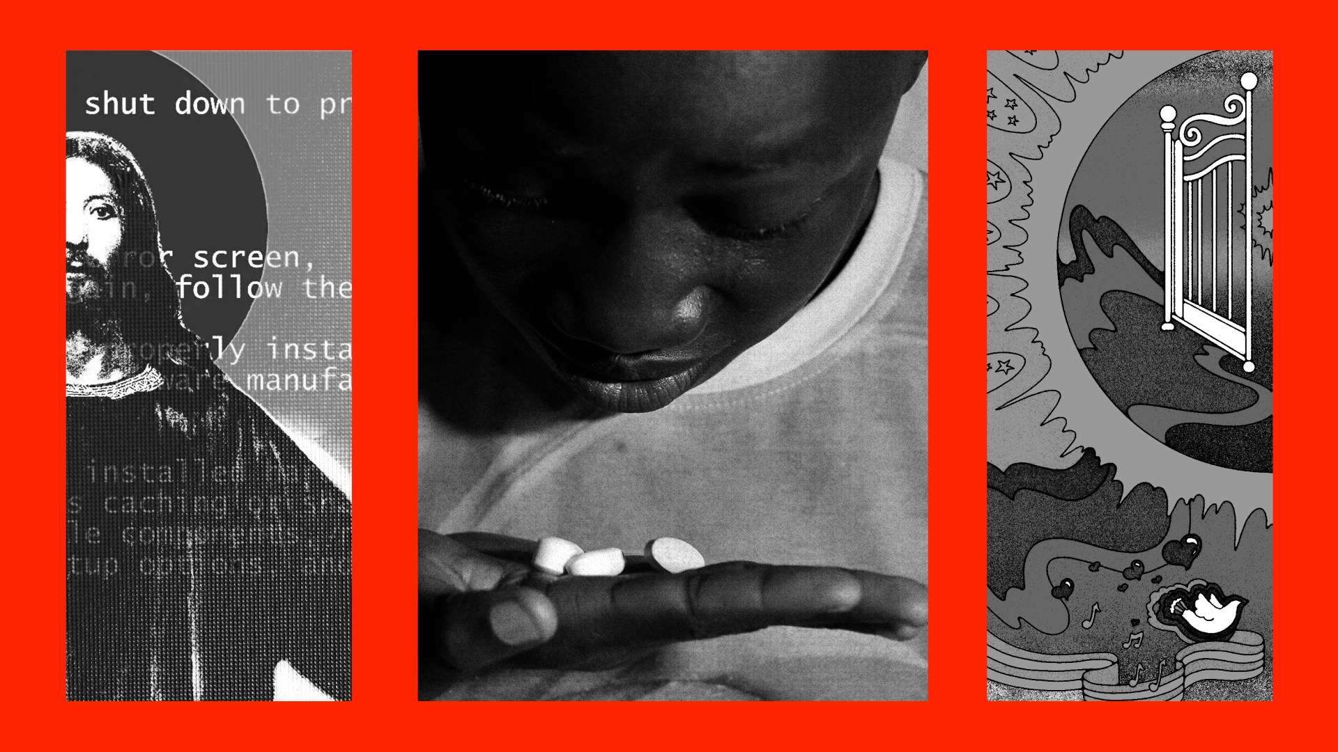 Images from three articles in the list.