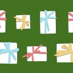 Empty Christmas gifts.