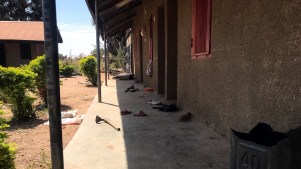 A ransacked student dormitory at St. Mary's Catholic School in Nigeria.