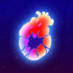 A heart with lots of cracks in it.
