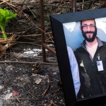 A photograph of Alex Pretti at a makeshift memorial after he was shot and killed by federal immigration agents in Minneapolis, Minnesota, on January 24, 2026.