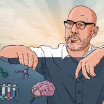 An illustration of the interviewee Christopher Beha.