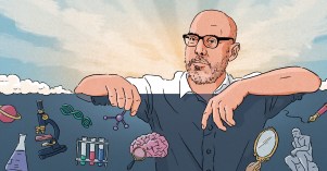 An illustration of the interviewee Christopher Beha.