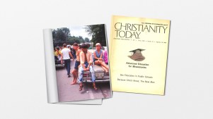 An image from a Woodstock festival and a CT magazine cover.