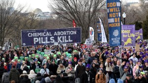 People attend the annual March for Life rally on January 23, 2026.