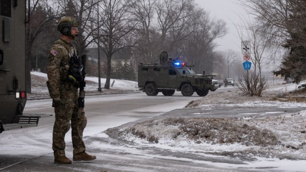 Federal law enforcement carry out an arrest in St. Paul, Minnesota on Jan. 16.