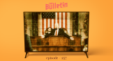 Image from the State of the Union address on a television.