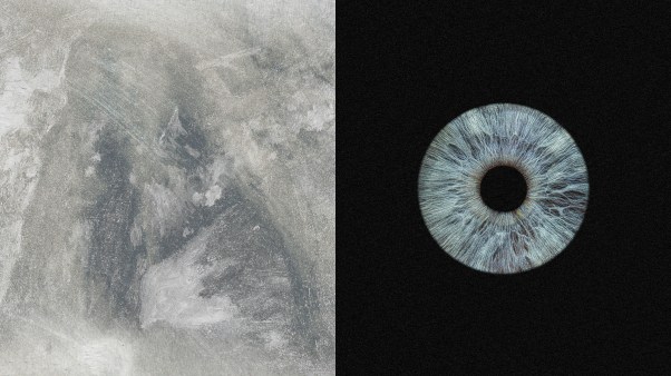 An eye and an artist's canvas.