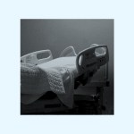 An empty hospital bed.