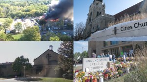 Four churches that recently experienced attacks.