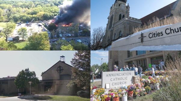 Four churches that recently experienced attacks.