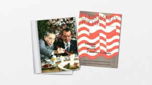 Richard Nixon Eating with Zhou Enlai in 1972.