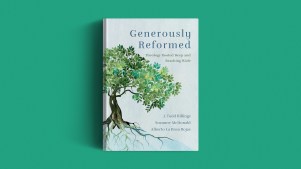 The book on a green background.