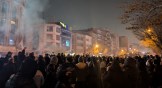 Iranian protesters gathering on Enghelab (Revolution) Street during a demonstration in Tehran, Iran, on January 8, 2026.