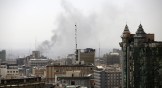 Smoke rises over Tehran after US and Israeli airstrikes on February 28, 2026.
