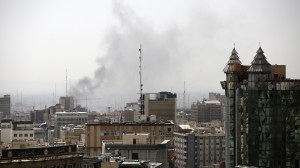 Smoke rises over Tehran after US and Israeli airstrikes on February 28, 2026.