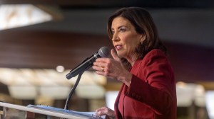 New York Governor Kathy Hochul in Woodbury, New York on January 9, 2026.