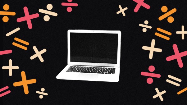 A computer and several math problems