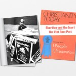 A CT magazine cover from 1973 and an image of an anti-abortion poster.