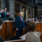 President Donald Trump delivers the State of the Union address during a joint session of Congress at the Capitol in Washington, DC on February 24, 2026.