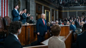 President Donald Trump delivers the State of the Union address during a joint session of Congress at the Capitol in Washington, DC on February 24, 2026.