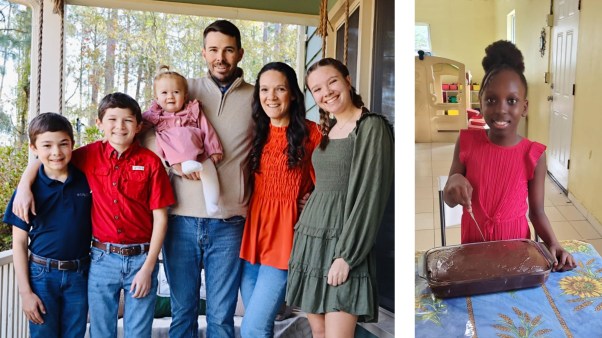 The Dowey family and their adopted daughter, Grace, who is currently in Haiti.