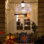 Ukrainian women in a warm cafe.