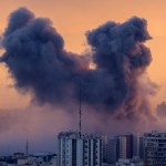 Smoke rises from a strike on Tehran on March 3, 2026.